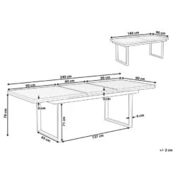 VALCANETTO - Tuintafel - Wit - 90 X 180/240 Cm - Aluminium 16 VALCANETTO - Tuintafel - Wit - 90 X 180/240 Cm - Aluminium -Geselecteerde Tuinmeubelwinkel 01f1de669a38422899ccff9992f624dc