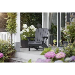 Keter Troy Adirondack Tuinstoel - Set Van 2 - 81x80x96,5cm - Zwart -Geselecteerde Tuinmeubelwinkel 022c08e3d12540638a8453a8a544a759