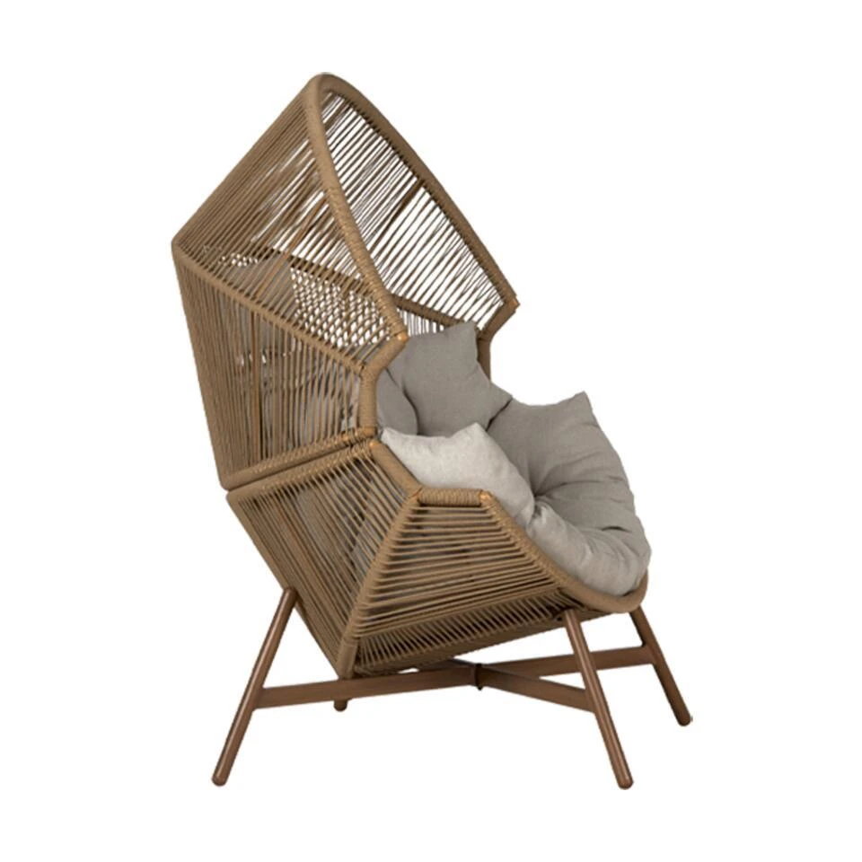 Lisomme Ayla Rattan Tuin Loungestoel Beige - Met Zitkussens 10 Lisomme Ayla Rattan Tuin Loungestoel Beige - Met Zitkussens - Afbeelding 8