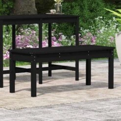 VidaXL - Tuinbank - Zwart - Grenenhout - 109 X 44 X 45 Cm 12 VidaXL - Tuinbank - Zwart - Grenenhout - 109 X 44 X 45 Cm -Geselecteerde Tuinmeubelwinkel 061230065b78431c9af74909d02457da