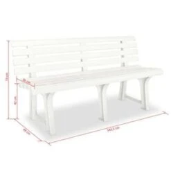 VidaXl Tuinbank 145,5 Cm Kunststof Wit 7 VidaXl Tuinbank 145,5 Cm Kunststof Wit -Geselecteerde Tuinmeubelwinkel 065cdeb6fbde400dbf7a7c9af2d9ff79