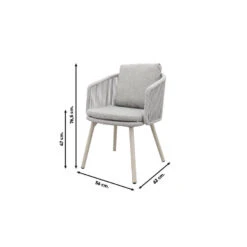 VDG Ohio Dining Chair Aluminium/rope - Mokka -Geselecteerde Tuinmeubelwinkel 082b06464533492081c6e4a223d264f2