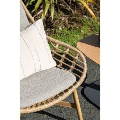 Castello Lounge Fauteuil - Light Teak Look - Natural Rotan-merino Sand -Geselecteerde Tuinmeubelwinkel 08807b57b19d4721a90861c2e579c06e