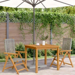 VidaXL - Tuinstoelen - Grijs - Acaciahout En Poly Rattan - 2 Stuks -Geselecteerde Tuinmeubelwinkel 0a29f45e8d264903bad4bcf317576525