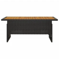 VidaXL - Tuintafel - Zwart - Acaciahout En Poly Rattan - 100x50x43/63 Cm 11 VidaXL - Tuintafel - Zwart - Acaciahout En Poly Rattan - 100x50x43/63 Cm -Geselecteerde Tuinmeubelwinkel 0b18348da7b8442ba919628bb50c910e