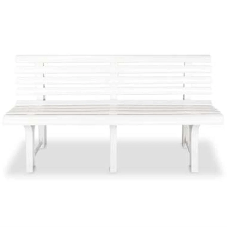 VidaXl Tuinbank 145,5 Cm Kunststof Wit 5 VidaXl Tuinbank 145,5 Cm Kunststof Wit - Afbeelding 3