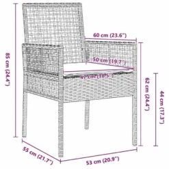 VidaXL - Tuinstoel - Beige - Poly Rattan - 53 X 60 X 85cm -Geselecteerde Tuinmeubelwinkel 0cb8ec9e57da46a8a32c0079d8977183