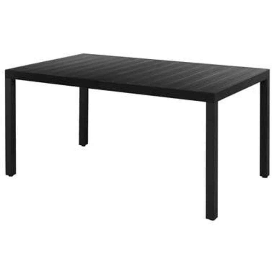 VidaXL Tuintafel 150x90x74 Cm Aluminium En HKC Zwart 3 VidaXL Tuintafel 150x90x74 Cm Aluminium En HKC Zwart