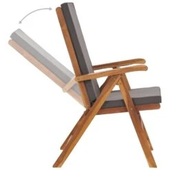 VIDAXL Tuinstoelen 2 St Verstelbaar Met Kussens Massief Teakhout Grijs -Geselecteerde Tuinmeubelwinkel 1000006224 0103