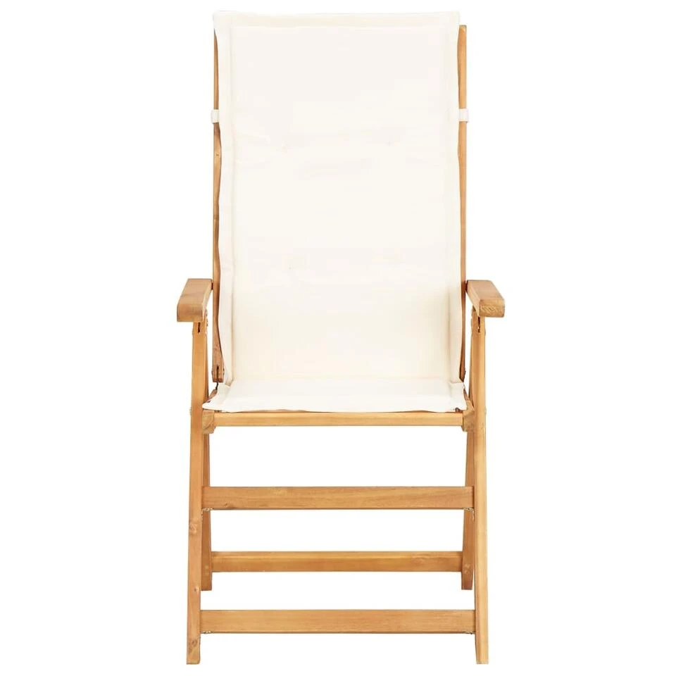 VidaXL Tuinstoelen 2 St Verstelbaar Massief Acaciahout Bruin 4 VidaXL Tuinstoelen 2 St Verstelbaar Massief Acaciahout Bruin - Afbeelding 2