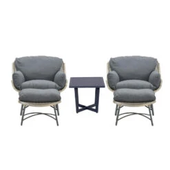 Garden Impressions Selene Loungestoelen Met Bijzettafel - Donker Grijs -Geselecteerde Tuinmeubelwinkel 1000013864 0102