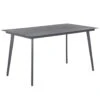 Beliani Eettafel MILETO - Grijs Aluminium 2 Beliani Eettafel MILETO - Grijs Aluminium -Geselecteerde Tuinmeubelwinkel 1000013906