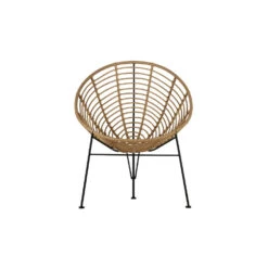 WOOOD Loungestoel Buiten Jane - PE/Metaal - Naturel - 88x72x81 -Geselecteerde Tuinmeubelwinkel 1000033692 0103