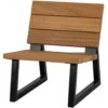 WOOOD Banco Tuinstoel - Hout/Metaal - Nature - 78x68x82 -Geselecteerde Tuinmeubelwinkel 1000033982