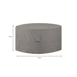 Madison - Hoes Voor Tuinset - Rond - Grijs - 320 X 85 -Geselecteerde Tuinmeubelwinkel 1000036258 0101