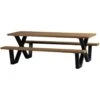 WOOOD Tablo Picknicktafel Met X-poot Buiten - Naturel - 75x206x145 -Geselecteerde Tuinmeubelwinkel 1000039113