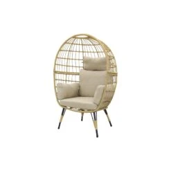 VDG Lola Egg Relaxstoel - Natural Sand -Geselecteerde Tuinmeubelwinkel 1000042586 0103
