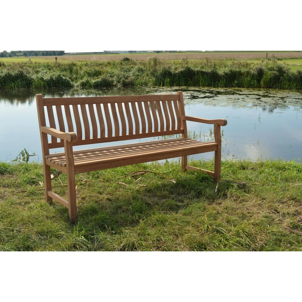 Livingfurn - Tuinbank Bench Patrick - 50x120x60 - Teakhout 4 Livingfurn - Tuinbank Bench Patrick - 50x120x60 - Teakhout - Afbeelding 2
