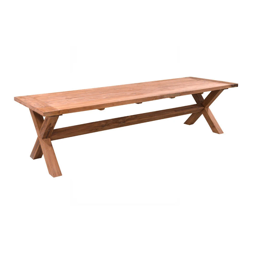 Livingfurn - Tuintafel Table Cross - 100x200x78 - Teakhout 3 Livingfurn - Tuintafel Table Cross - 100x200x78 - Teakhout