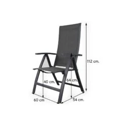VDG Corsica Verstelbare Tuinstoel - Antraciet -Geselecteerde Tuinmeubelwinkel 1000048048 0101