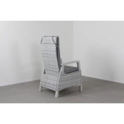 VDG Darwin Wicker Verstelbare Tuinstoel - Licht Grijs -Geselecteerde Tuinmeubelwinkel 1000048056 0103