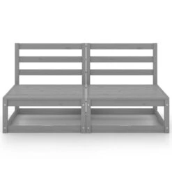 VidaXL Tuinbank 2-zits Massief Grenenhout Grijs -Geselecteerde Tuinmeubelwinkel 1000048109 0102