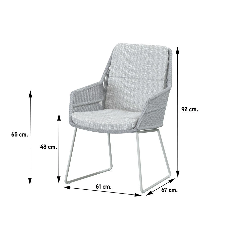 4 Seasons Valencia Dining Tuinstoel - Frozen (1 St.) 4 4 Seasons Valencia Dining Tuinstoel - Frozen (1 St.) - Afbeelding 2