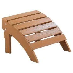 Beliani Voetenbankje ADIRONDACK - Lichte Houtkleur Kunsthout