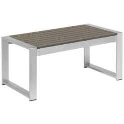 Beliani Salontafel SALERNO - Grijs Aluminium