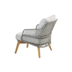 4-Seasons Sempre Loungestoel - Teak/Silver Grey (1 St.) -Geselecteerde Tuinmeubelwinkel 1000052970 0102