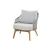 4-Seasons Sempre Loungestoel - Teak/Silver Grey (1 St.) -Geselecteerde Tuinmeubelwinkel 1000052970