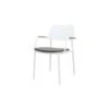 GreenChair Courage Dining Chair - Teak Armleuning - White