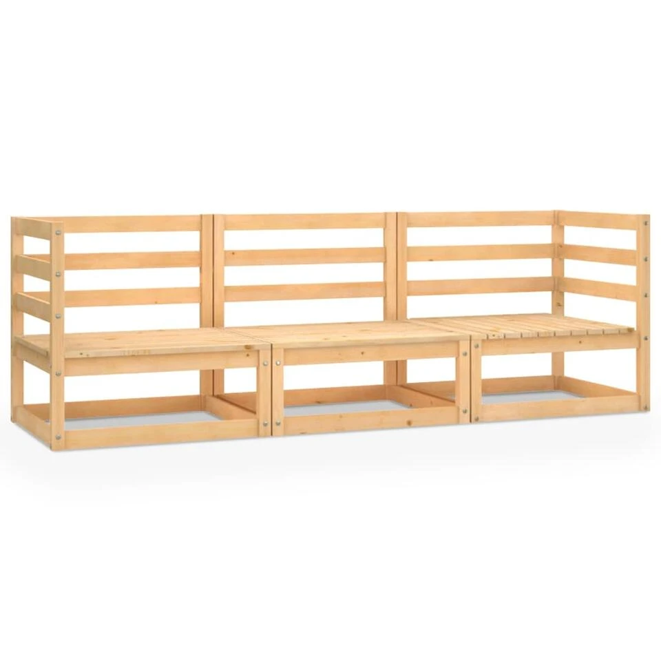 VidaXL Tuinbank 3-zits Massief Grenenhout 3 VidaXL Tuinbank 3-zits Massief Grenenhout