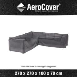 Aerocover Loungesethoes L-vorm 270x270 Cm -Geselecteerde Tuinmeubelwinkel 1000073227 0102