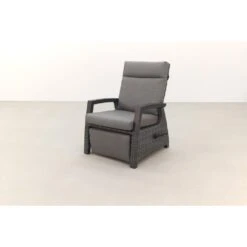 VDG Verstelbare Loungestoel Met Voetensteun - Darwin - Antraciet -Geselecteerde Tuinmeubelwinkel 1000074421 0102