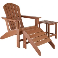 Tectake -tuinstoel Adirondack -Janis - Bruin -Geselecteerde Tuinmeubelwinkel 1000078043 0102