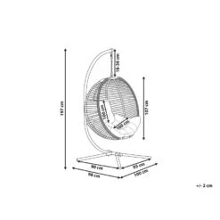 Beliani Hangstoel ARCO - Beige Polyester 8 Beliani Hangstoel ARCO - Beige Polyester -Geselecteerde Tuinmeubelwinkel 1000084499 0102