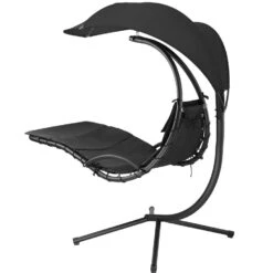Tectake - Hangstoel Ligbed Maja - Zwart -Geselecteerde Tuinmeubelwinkel 1000086431 0102