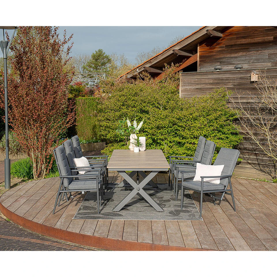 Garden Impressions Jerone Tuinstoel Verstelbaar - Donker Grijs 4 Garden Impressions Jerone Tuinstoel Verstelbaar - Donker Grijs - Afbeelding 2