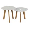 Exotan Bijzettafels Binnen/Buiten Laura - Teak - Wit - Set Van 2 1 Exotan Bijzettafels Binnen/Buiten Laura - Teak - Wit - Set Van 2 -Geselecteerde Tuinmeubelwinkel 1000088977