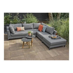 Exotan Bijzettafels Binnen/Buiten - Teak - Antraciet - Set Van 2 -Geselecteerde Tuinmeubelwinkel 1000088978 0102