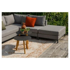 Exotan Bijzettafels Binnen/Buiten - Teak - Antraciet - Set Van 2 -Geselecteerde Tuinmeubelwinkel 1000088978 0103