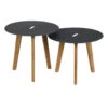Exotan Bijzettafels Binnen/Buiten - Teak - Antraciet - Set Van 2 -Geselecteerde Tuinmeubelwinkel 1000088978
