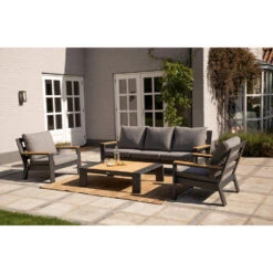 Exotan Fauteuil Buiten - Aluminium - Antraciet - Set Van 2 -Geselecteerde Tuinmeubelwinkel 1000090467 0102