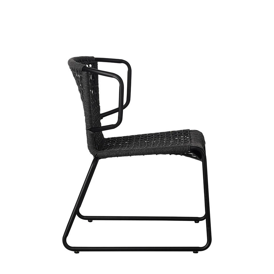 Tuinstoel Dora Touw Antraciet - 61x57x77 Cm - Touw - Grijs 6 Tuinstoel Dora Touw Antraciet - 61x57x77 Cm - Touw - Grijs - Afbeelding 4