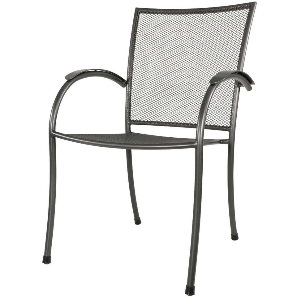 Tuinstoel Nordic - Metaal - Grijs 4 Tuinstoel Nordic - Metaal - Grijs - Afbeelding 2