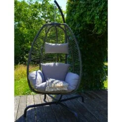 Rope Hangstoel - Wicker - Grijs 8 Rope Hangstoel - Wicker - Grijs -Geselecteerde Tuinmeubelwinkel 1000094364 0102