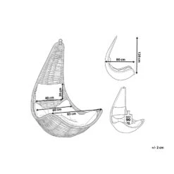 Beliani Hangstoel ATRI - Zwart Pe Rotan -Geselecteerde Tuinmeubelwinkel 1000096793 0102