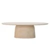 Tuintafel Ovaal - Naturel Travertin - 200x100x74cm - Myrna -Geselecteerde Tuinmeubelwinkel 1000149044