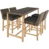 Tectake Wicker Bartafel Lovas Met 4 Stoelen Latina, Natuur 2 Tectake Wicker Bartafel Lovas Met 4 Stoelen Latina, Natuur -Geselecteerde Tuinmeubelwinkel 1000156063